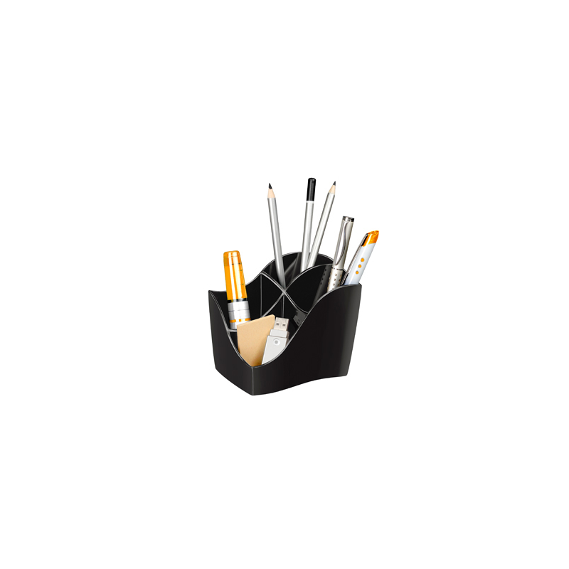 Cubilete portalapices cep gama ellypse plastico negro 118x89x98 mm