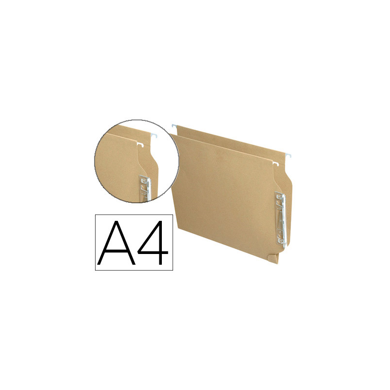 Carpeta colgante fade din a4 visor lateral kraft eco