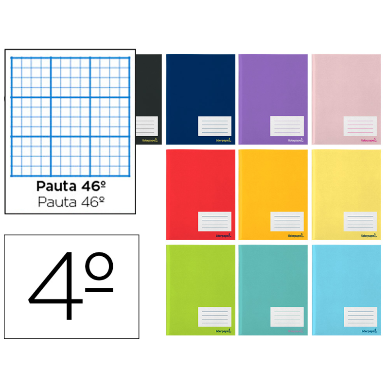 Libreta liderpapel smart a5 32 hojas 60 gr rayado nº46 colores surtidos