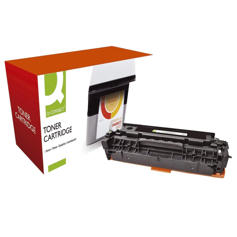 Toner q-connect compatible hp cc530a para color laserjet cp2520/cm2320 mfp 3.000pag negro