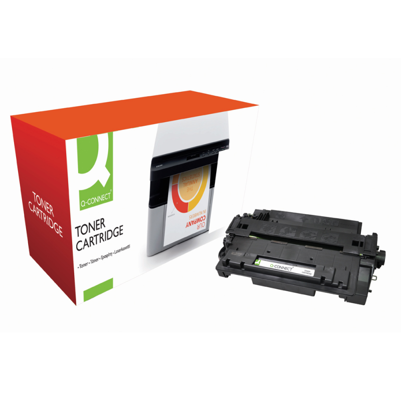 Toner q-connect compatible hp ce255a para laserjet p3015 / p3015d / 3015dn / 3015x -6.000pag- negro