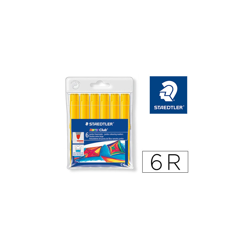 Rotulador staedtler color jumbo trazo 3 mm unicolor amarillo