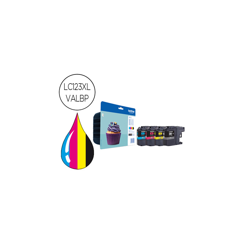 Ink-jet brother dcp-j4110dw mfc-j4410dw/4510dw/ 4710dw/6520dw 6720dw/6920dw pack 4 colores -600 pag