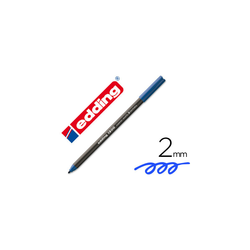 Rotulador edding punta fibra 1300 azul punta redonda 2 mm