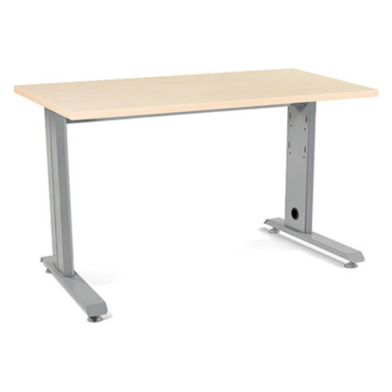 Mesa de oficina rocada metal 2000ac01 gris/haya 120x60 cm