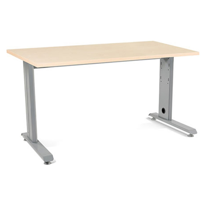 Mesa de oficina rocada metal 2001ac01 gris/haya 140x80 cm