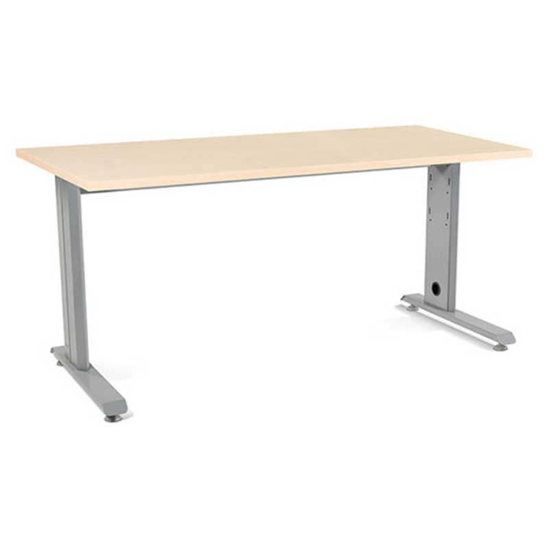 Mesa de oficina rocada metal 2002ac01 gris/haya 160x80 cm