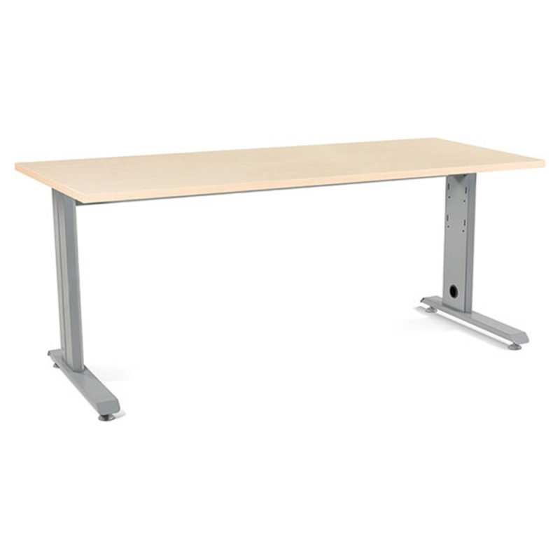 Mesa de oficina rocada metal 2003ac01 gris/haya 180x80 cm