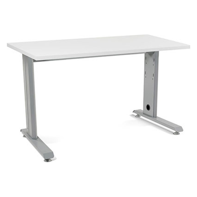 Mesa de oficina rocada metal 2000ac04 gris/blanco 120x60 cm