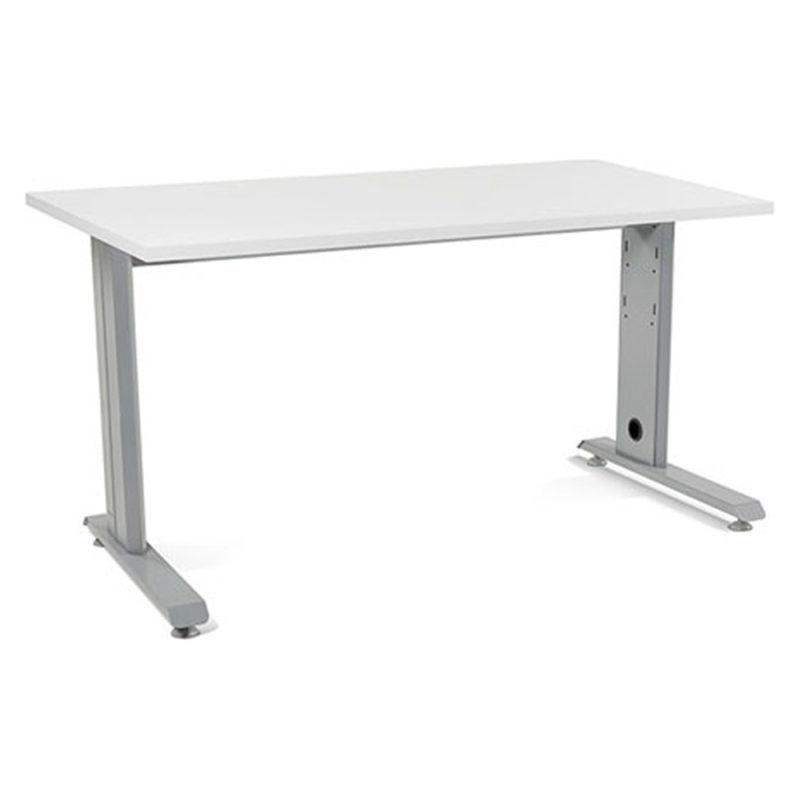 Mesa de oficina rocada metal 2001ac04 gris/blanco 140x80 cm