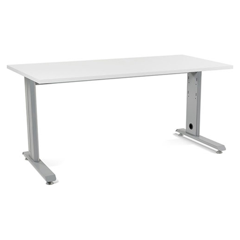 Mesa de oficina rocada metal 2002ac04 gris/blanco 160x80 cm