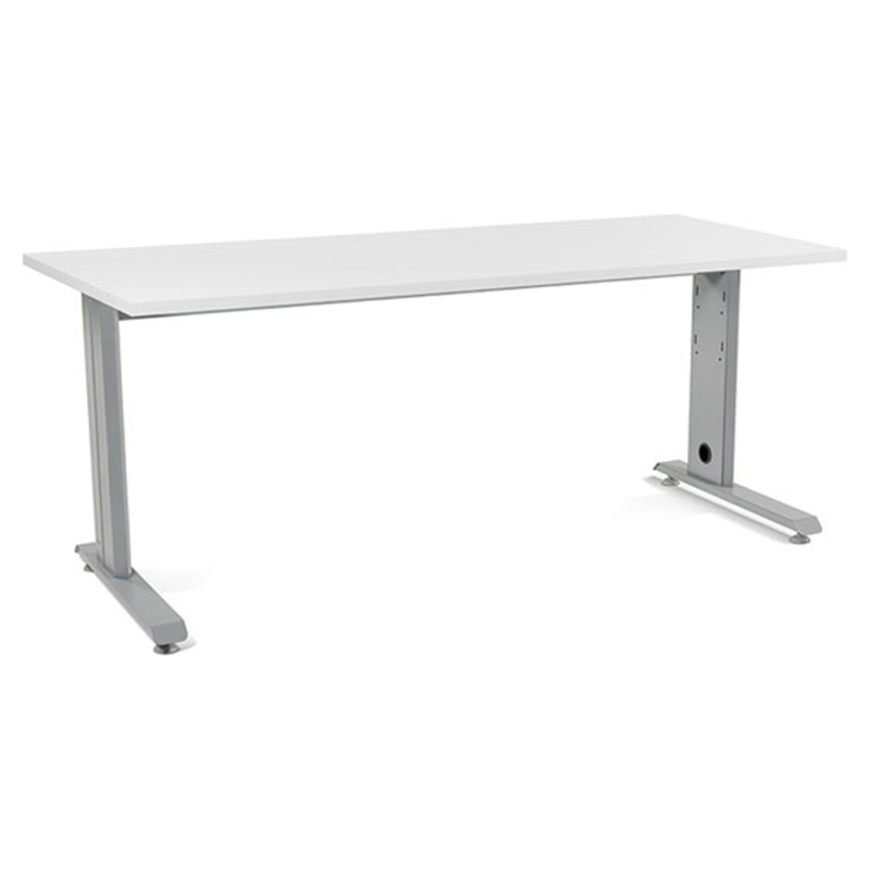 Mesa de oficina rocada metal 2003ac04 gris/blanco 180x80 cm