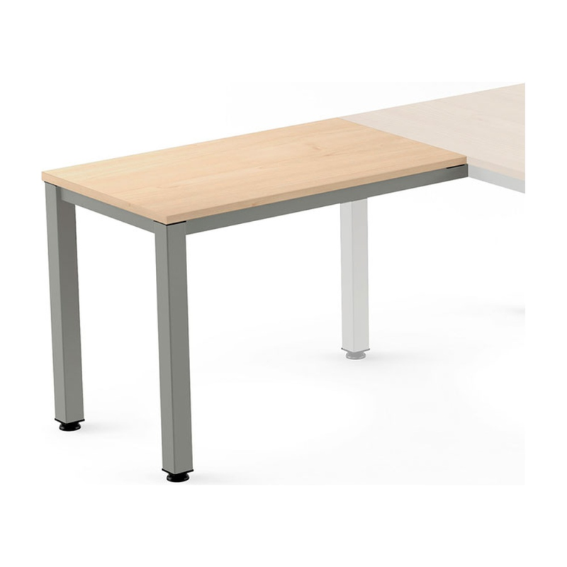 Ala para mesa rocada serie executive 60x100 cm derecha o izquierda acabado gris/haya