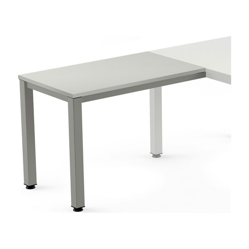 Ala para mesa rocada serie executive 60x100 cm derecha o izquierda acabado gris/gris