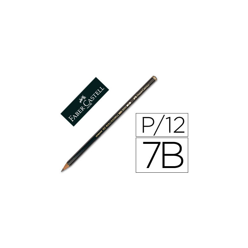 Lapices de grafito faber 9000 7b unidad