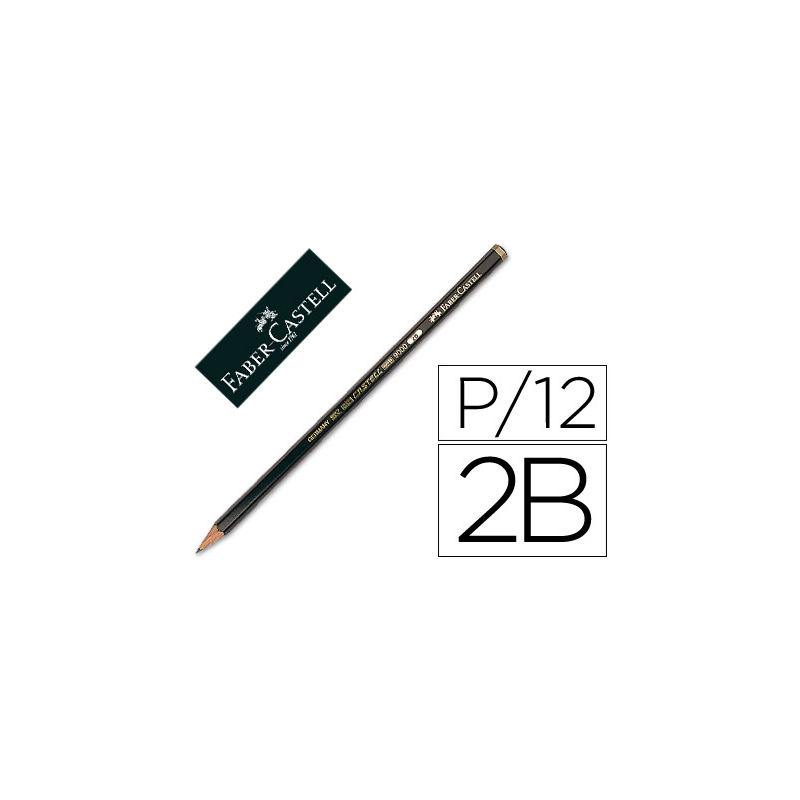 Lapices de grafito faber 9000 2b unidad