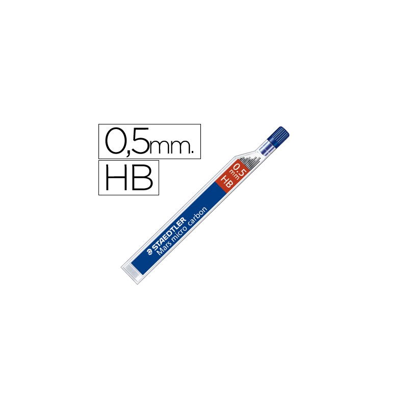 Minas staedtler mars micro grafito 0,5 mm hb tubo con 12 minas