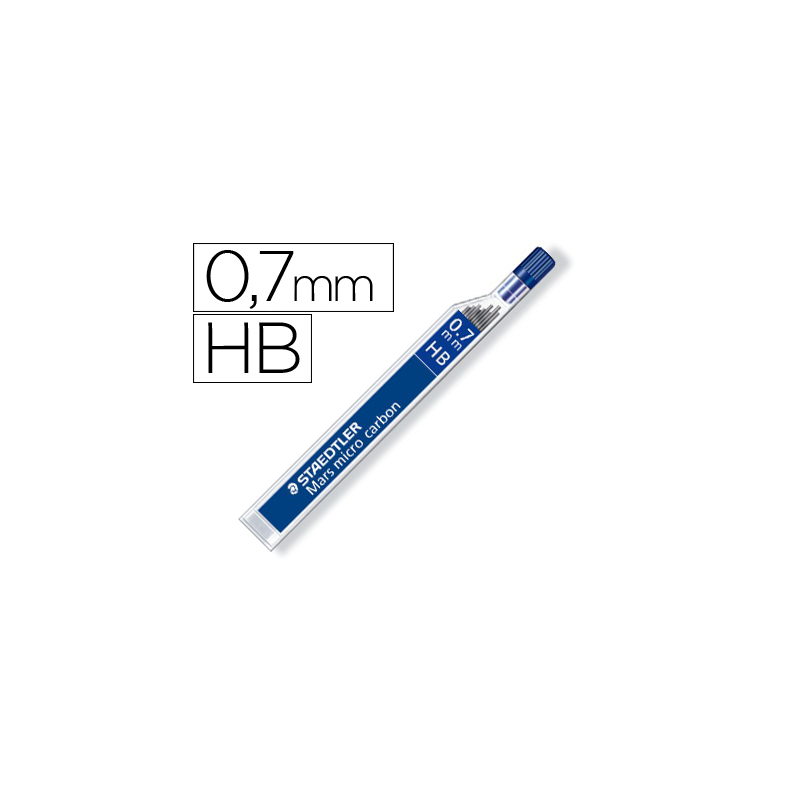 Minas staedtler mars micro grafito 0,7 mm hb tubo con 12 minas