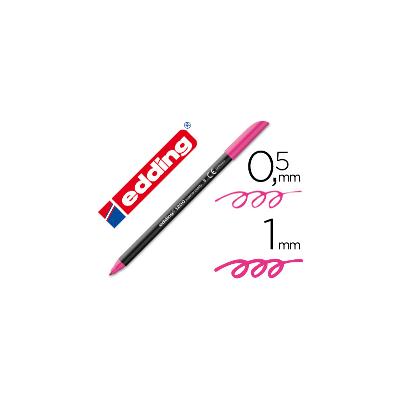 Rotulador edding punta fibra 1200 rosa n.9 punta redonda 0.5 mm