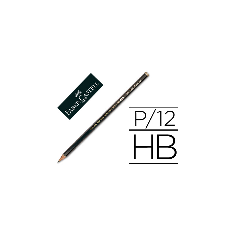 Lapices de grafito faber 9000 hb unidad