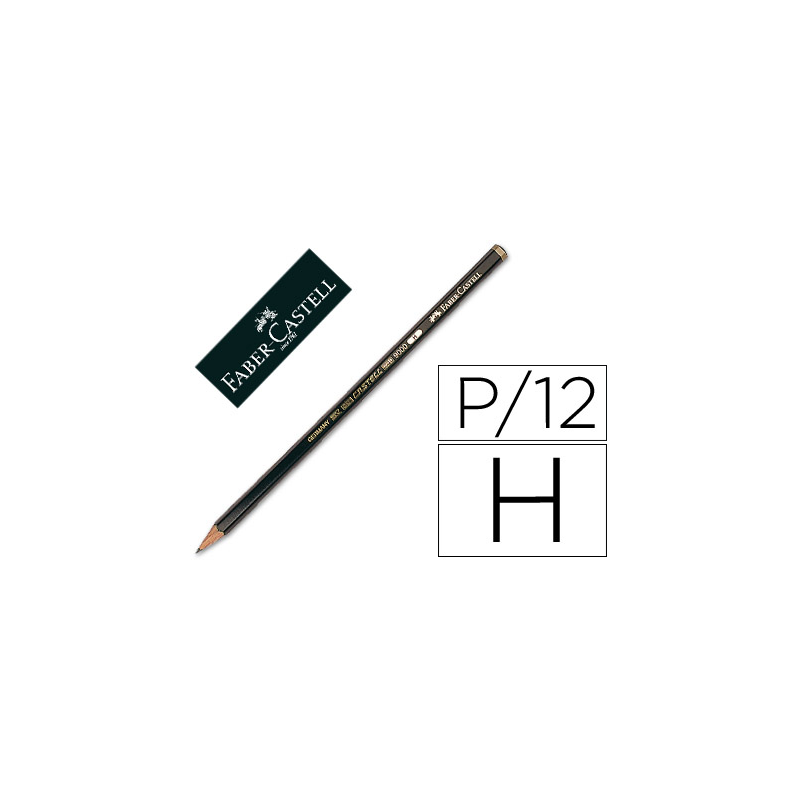 Lapices de grafito faber 9000 h unidad