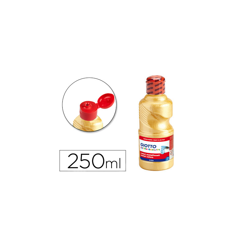 Tempera liquida giotto escolar 250 ml metalizada oro