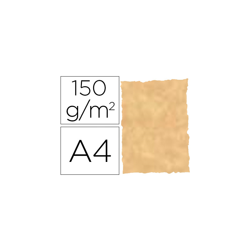 Papel pergamino din a4 troquelado 150 gr color parchment ocre paquete de 25 hojas