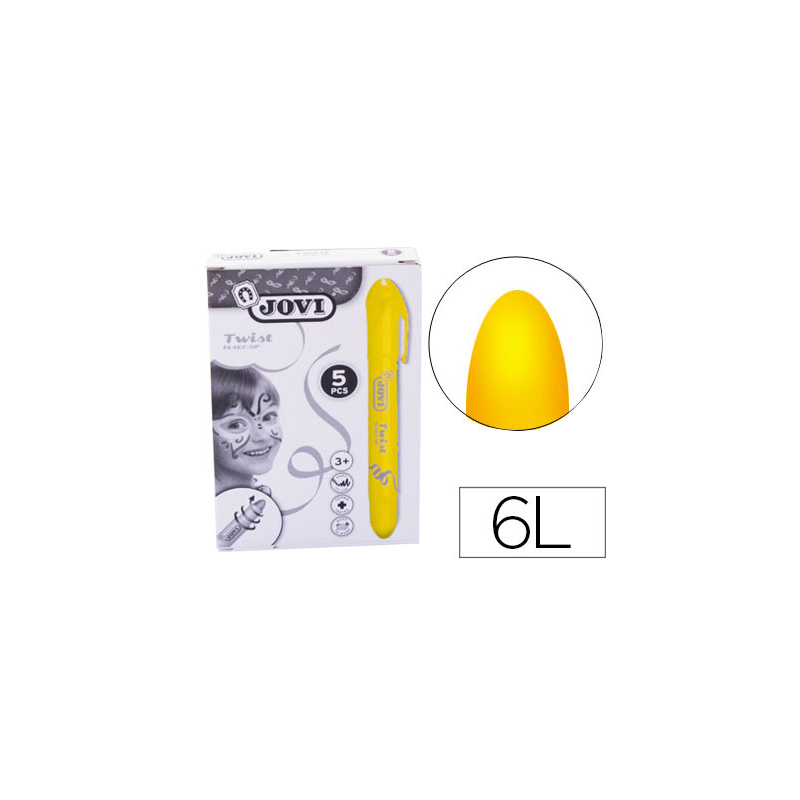 Barra de maquillaje jovi twist make-up amarillo caja de 5 unidades