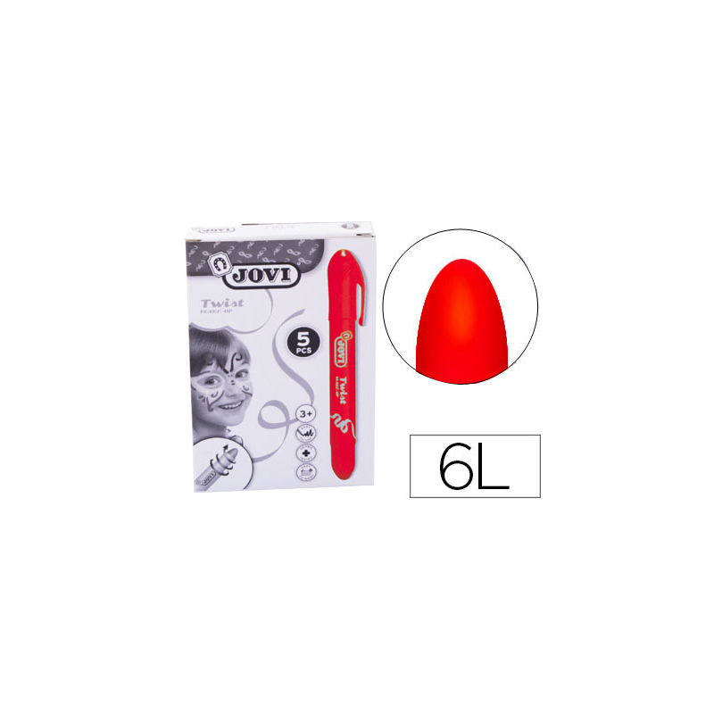 Barra de maquillaje jovi twist make-up rojo caja de 5 unidades