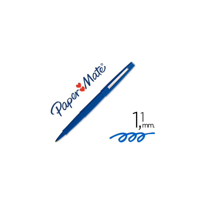 Rotulador paper mate flair original punta fibra azul