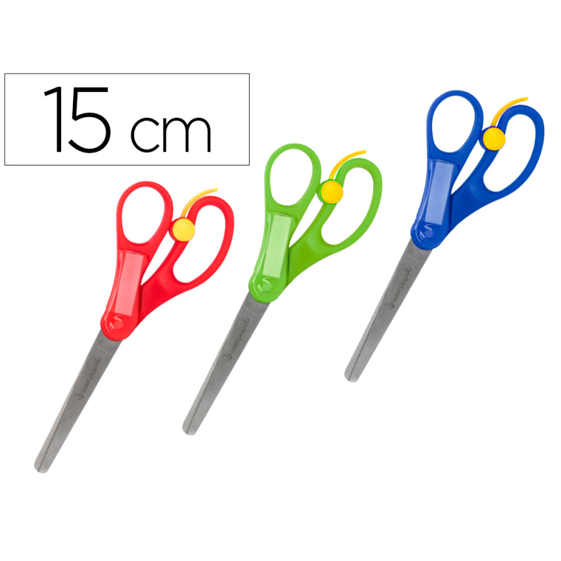 Tijera liderpapel 15 cm con resorte para facilitar el corte unidad