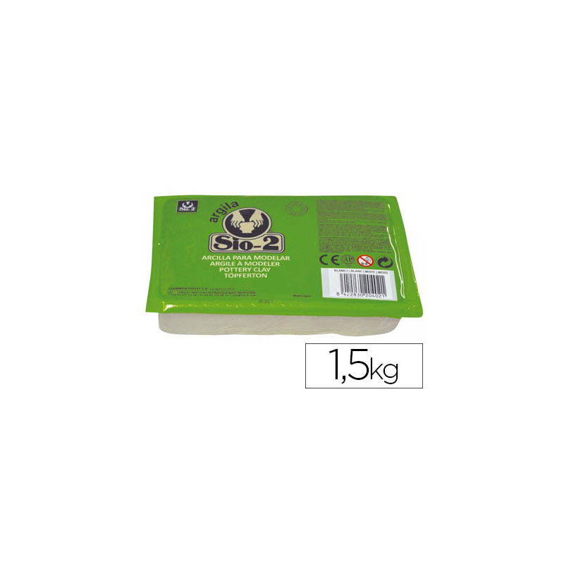 Arcilla argila sio-2 color blanco paquete de 1,5 kg