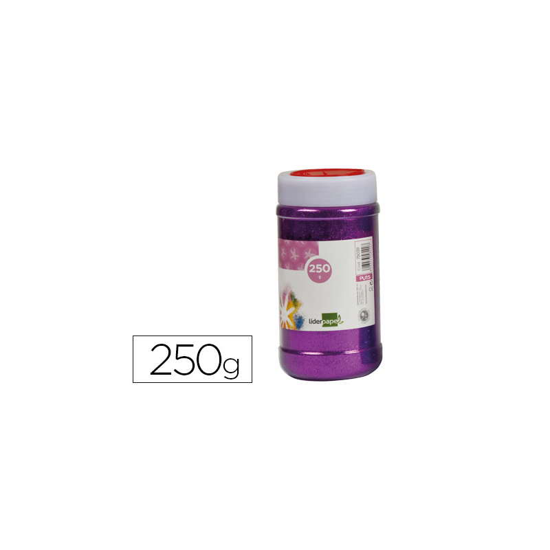Purpurina liderpapel fantasia color violeta metalizado bote de 250 gr