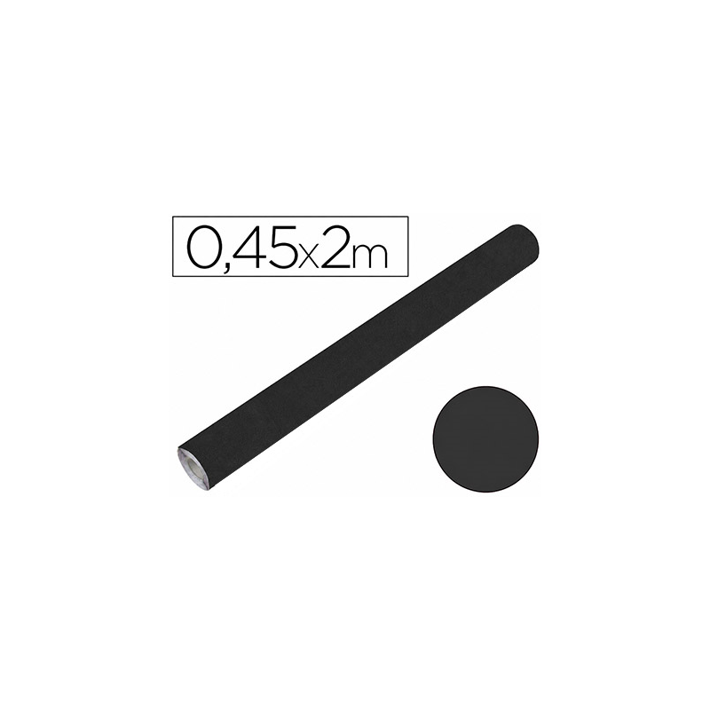 Rollo adhesivo liderpapel unicolor negro mate rollo de 0,45 x 2 mt
