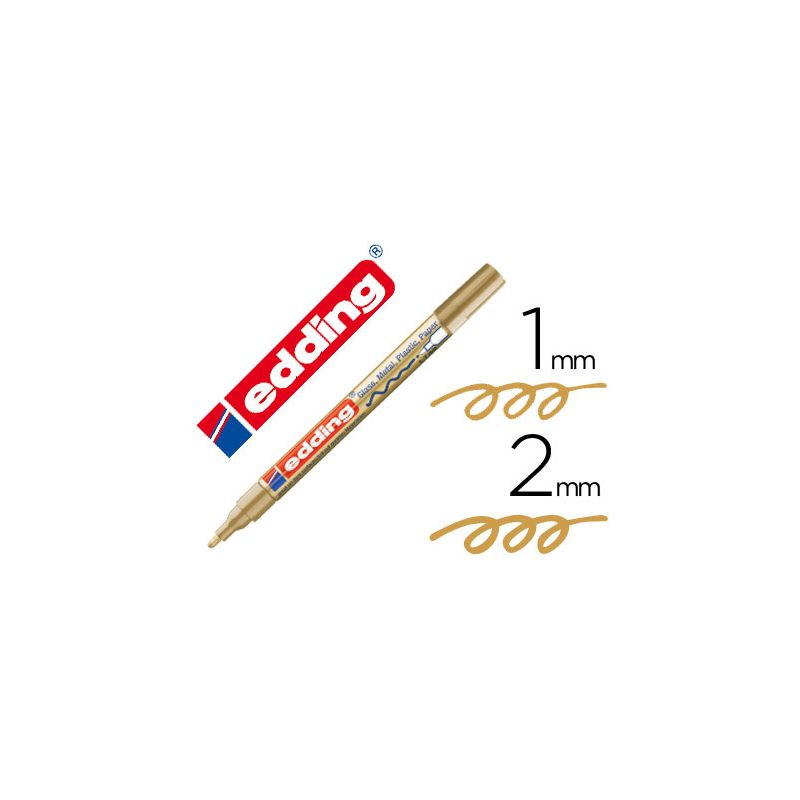 Rotulador edding punta fibra 751 oro punta redonda 1-2 mm