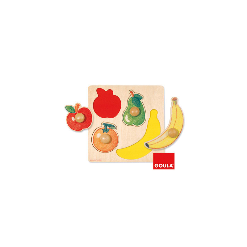 Puzle diset frutas 4 piezas
