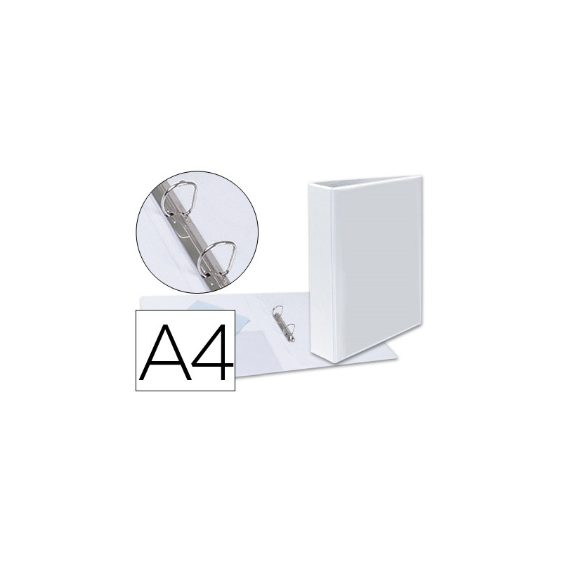 Carpeta canguro 2 anillas mixtas 40mm esselte a4 plastico blanca