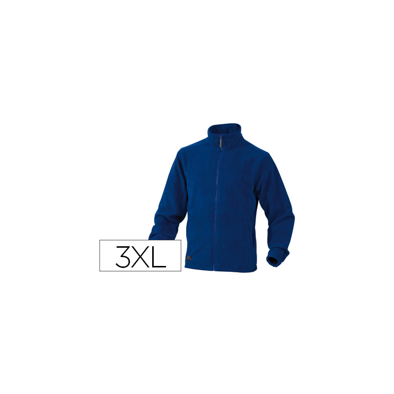 Chaqueta deltaplus polar con cremallera 2 bolsillos color azul talla 3xl