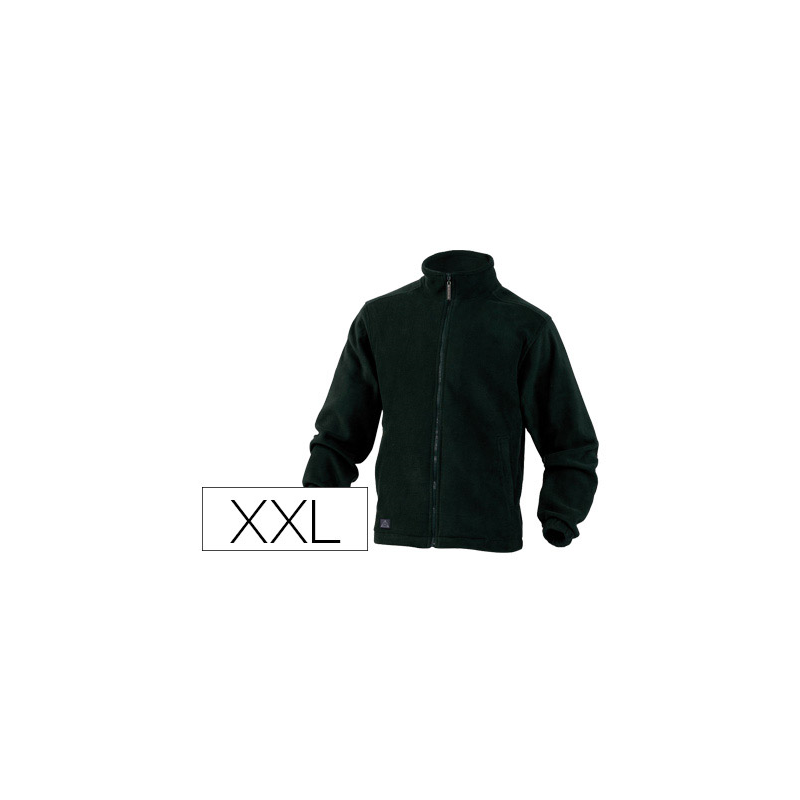 Chaqueta deltaplus polar con cremallera 2 bolsillos color negro talla xxl