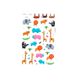 Pegatinas imaginovo cute animales safari con relieve 190x105 mm en blister