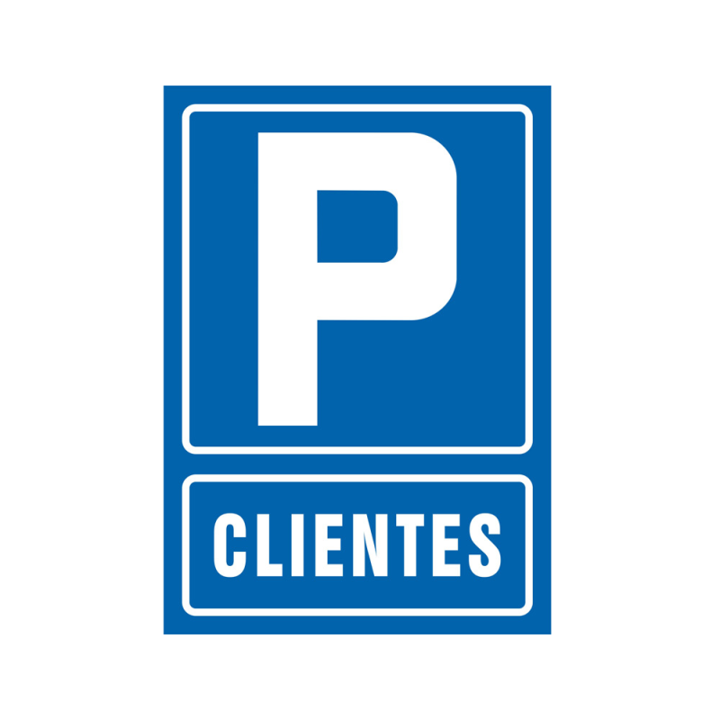 Pictograma syssa señal de parking clientes en pvc 210x297 mm