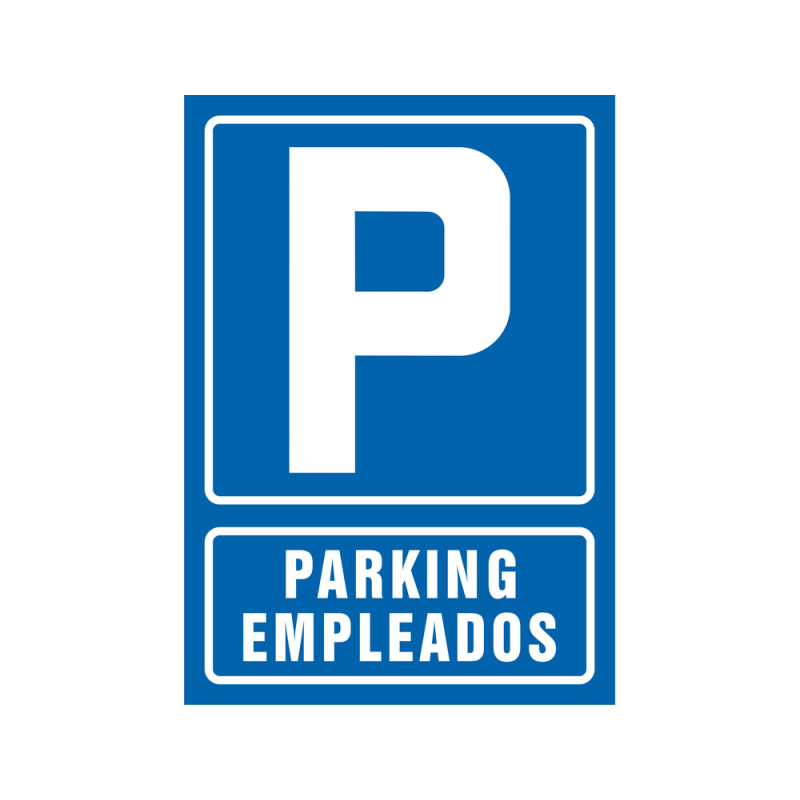 Pictograma syssa señal de parking empleados en pvc 210x297 mm