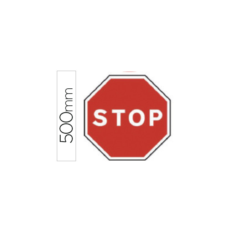 Pictograma syssa señal vial stop en acero galvanizado 500 mm
