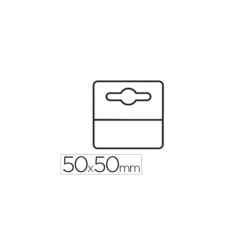 Etiqueta colgador adhesiva djois en pvc 50x50 mm pack de 1000 unidades