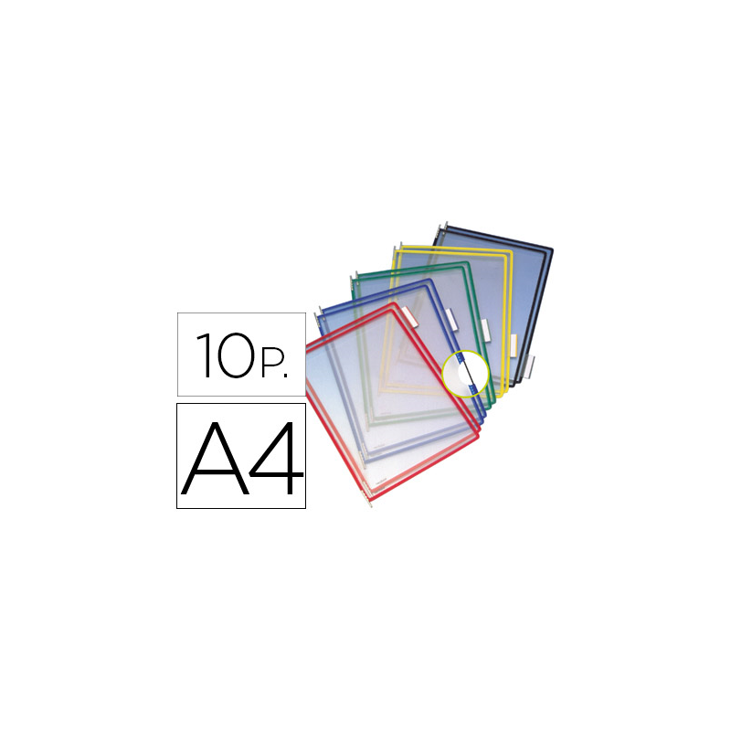 Funda para portacatalogo djois din a4 colores surtidos pack de 10 unidades