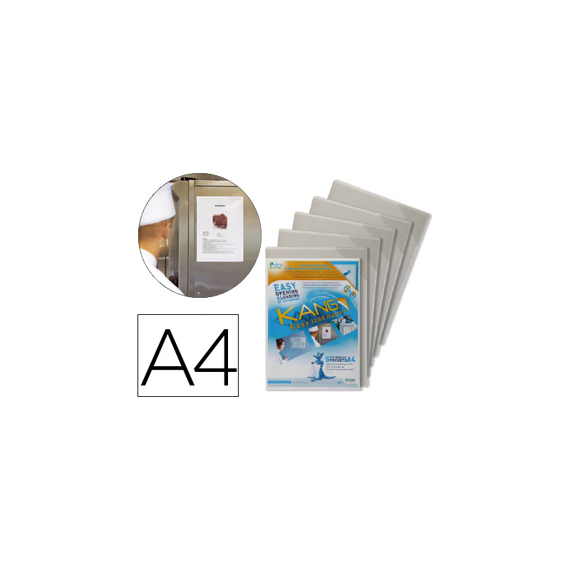 Funda de presentacion djois magnetica rigida y anti reflejo din a4 pack de 5 unidades