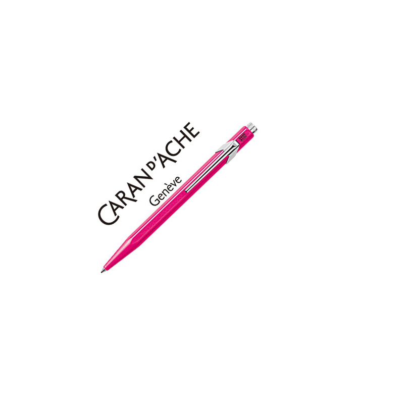 Boligrafo caran d'ache 849 fluo rosa punta media