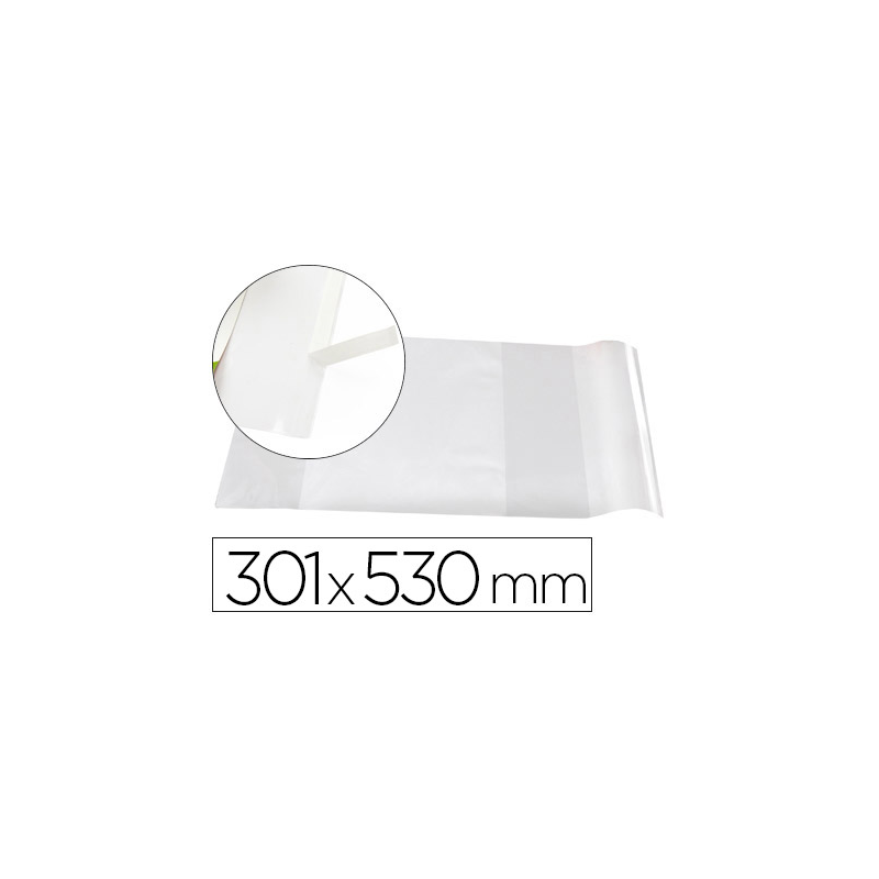 Forralibro liderpapel nº30 con solapa ajustable adhesivo 301 x 530 mm
