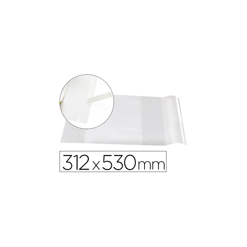 Forralibro liderpapel nº31 con solapa ajustable adhesivo 312 x 530 mm