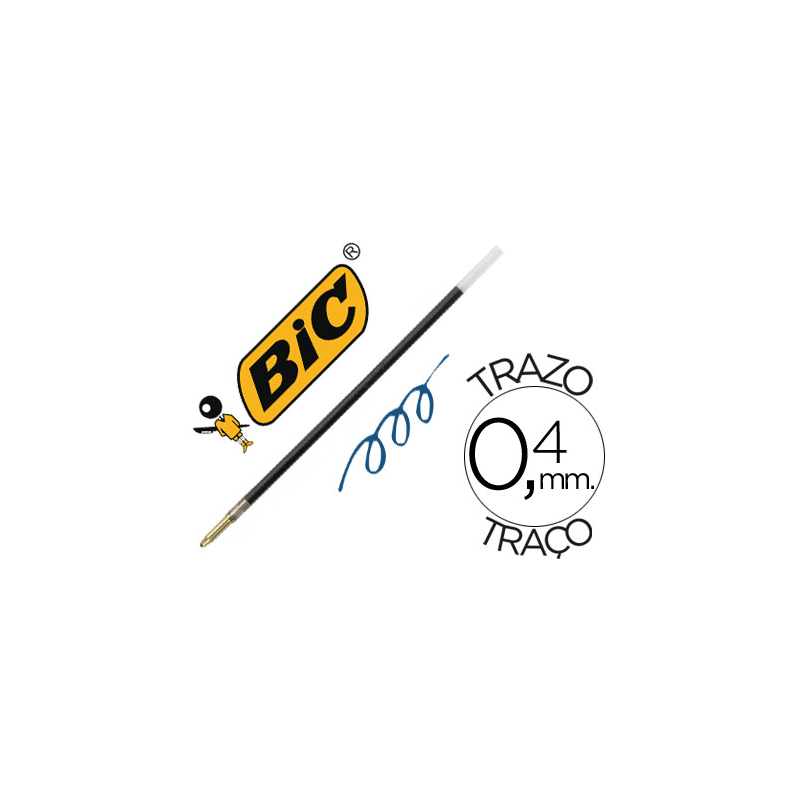 Recambio boligrafo bic peana pen desk azul